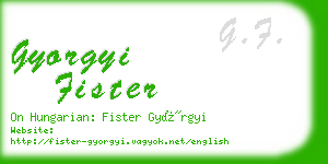 gyorgyi fister business card